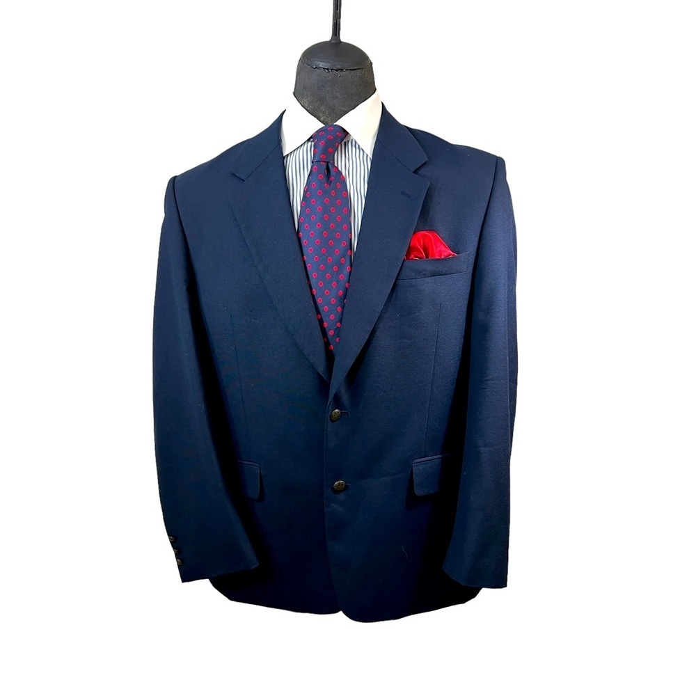 Vintage Bealls Colection mens Blazer size 44R W/ Bronze buttons☑️